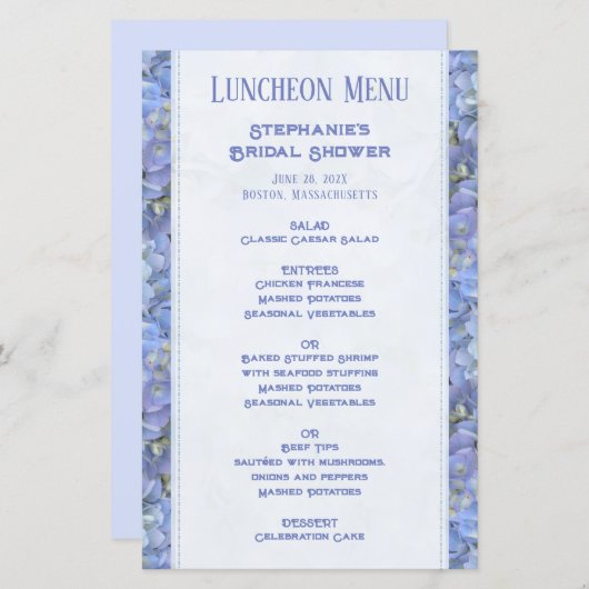 Aangepast lunchmenu (grotere tekst) Blauwe achterk (Voorkant / Achterkant)