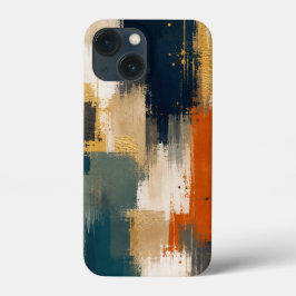 Aangepast luxe goud marineblauw abstracte moderne Case-Mate iPhone case