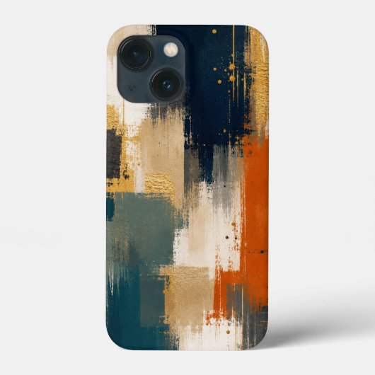 Aangepast luxe goud marineblauw abstracte moderne Case-Mate iPhone case (Achterkant)