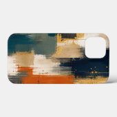 Aangepast luxe goud marineblauw abstracte moderne Case-Mate iPhone case (Achterkant (horizontaal))