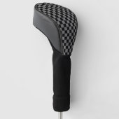 Aangepast luxe grijs/zwart Gecontroleerd Hoesje Go Golfheadcover (Schuin)
