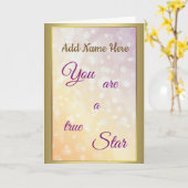 Aangepast luxeduurs modern design kaart (Gele Bloem)