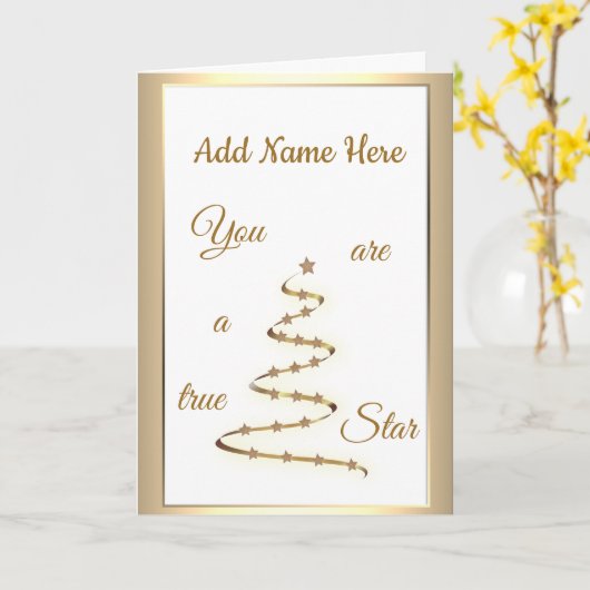 Aangepast luxeduurs modern design kaart (Gele Bloem)