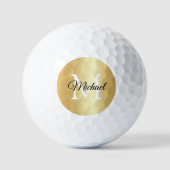 Aangepast Maak Uw Eigen Elegante Monogram Waarde Golfballen (Voorkant)