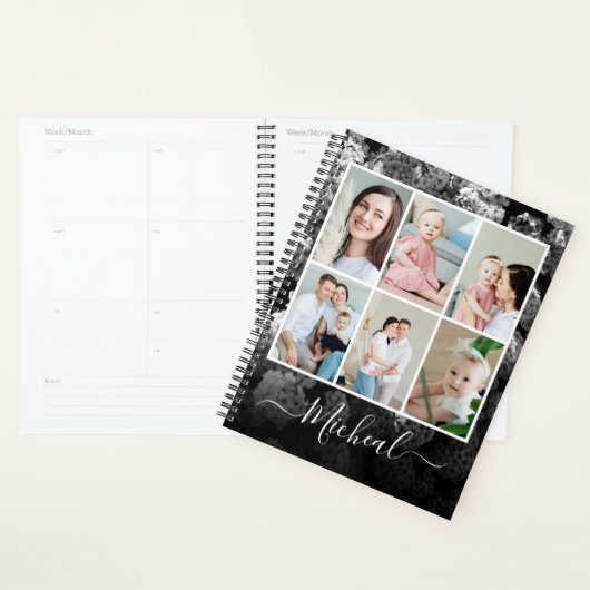 , aangepast maandblad voor zwart-wit planner (Display)