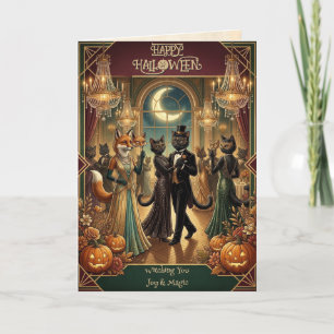 Aangepast maanglans feestje vintage Halloween Kaart