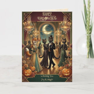 Aangepast maanglans feestje vintage Halloween Kaart
