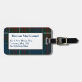 Aangepast MacConnell Tartan Bagagelabel (Voorkant horizontaal)