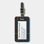 Aangepast MacConnell Tartan Bagagelabel (Voorkant verticaal)