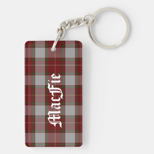 Aangepast MacFie Tartan Sleutelhanger (achterkant)