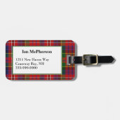 Aangepast MacPherson Tartan Bagagelabel (Voorkant horizontaal)
