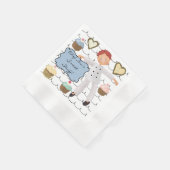 Aangepast maffiabak papier voor maffiabels servetten (Hoek)