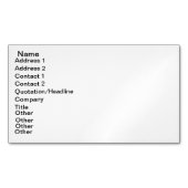 aangepast magnetisch visitekaartje (Voorkant)