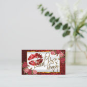 Aangepast - Make-up Artiest - Red Rose Visitekaartje (Staand voorkant)