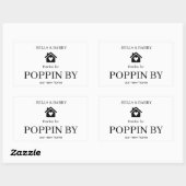 Aangepast makelaar open huis housewarming party fa rechthoekige sticker (Vel)