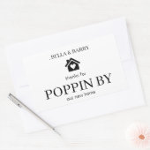 Aangepast makelaar open huis huisfeest cadeau rechthoekige sticker (Envelop)