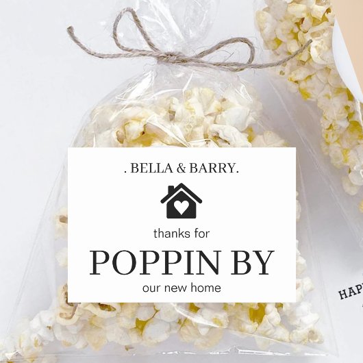 Aangepast makelaar open huis huisfeest gunst rechthoekige sticker