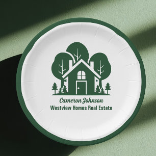 Aangepast makelaarskantoor bos open huis papieren bordje
