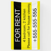 Aangepast makelaarskantoor voor verhuur telefoonnu spandoek (Verticaal)