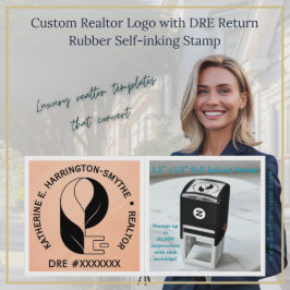 Aangepast makelaarslogo met DRE-retourrubber Zelfinktende Stempel