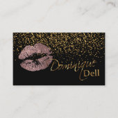Aangepast - Makeup Artist - Dusty Roos Gold Visitekaartje (Voorkant)