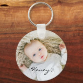 aangepast mam cadeau, aangepaste familiefoto op sleutelhanger (Voorkant)