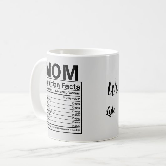 Aangepast mam-voedingseffect koffiemok (Voorkant links)