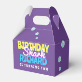 Aangepast mammair Papa's Papa's Shark Birthday Gif Bedankdoosjes (Achterkant)