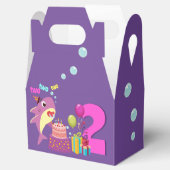 Aangepast mammair Papa's Papa's Shark Birthday Gif Bedankdoosjes (Geopend)