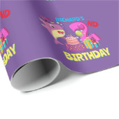 Aangepast mammair Papa's Papa's Shark Birthday Gif Cadeaupapier (Rol Hoek)