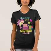 Aangepast mammair Papa's Papa's Shark Birthday Gif T-shirt (Voorkant)