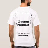 Aangepast Man T-Shirt met dubbele puntstreep (Achterkant)