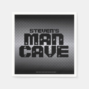 Aangepast Man voor zwart en grijs diamant Bord Servet