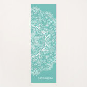 aangepast Mandala Art Pattern voor licht Blauwgroe Yogamat (Voorkant)