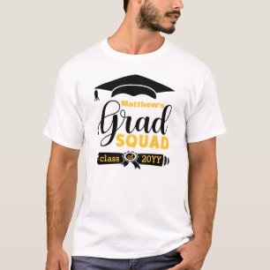 Aangepast Mannen zwart-wit Afstudeerder T-shirt