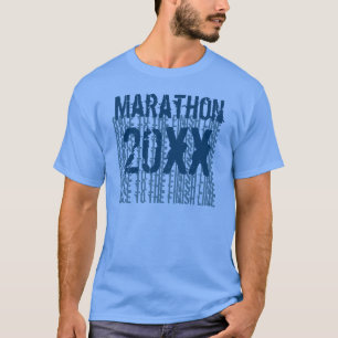 Aangepast marathon-jaar Race naar Finish Line T-shirt