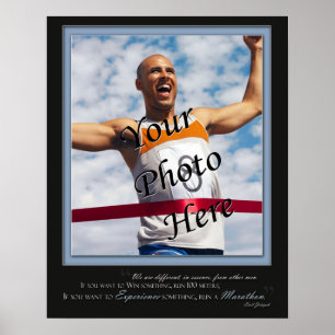Aangepast marathon-Poster - Expereince - blauw Poster