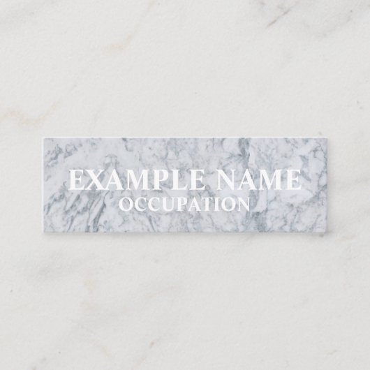 Aangepast Marble-Textured Instagram Mini Visitekaartje (Voorkant)