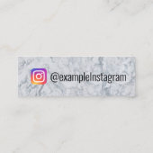 Aangepast Marble-Textured Instagram Mini Visitekaartje (Achterkant)