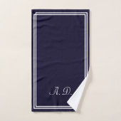 Aangepast marineblauw bad handdoek (Handdoek)