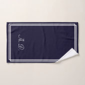 Aangepast marineblauw bad handdoek (Handdoek)