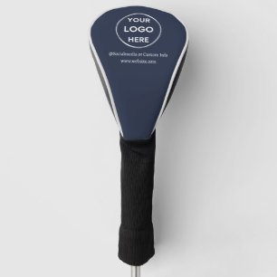 Aangepast marineblauw bedrijf met Logo-merk Golfheadcover