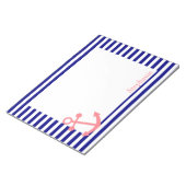 Aangepast marineblauw en Blush roze nicht Notitieblok (Schuin)