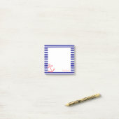 Aangepast marineblauw en Blush roze nicht Post-it® Notes (Op bureau)