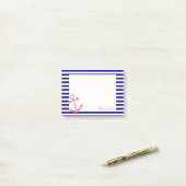 Aangepast marineblauw en Blush roze nicht Post-it® Notes (Op bureau)