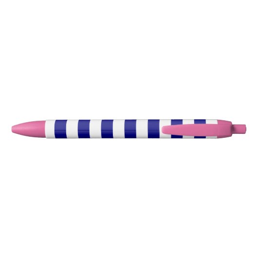 Aangepast marineblauw en Blush roze nicht Zwarte Inkt Pen (Achterkant)