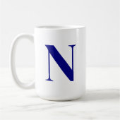 Aangepast marineblauw Letter aangepast Mono-Initia Koffiemok (Links)