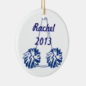 Aangepast marineblauw-ornament keramisch ornament (Rechts)