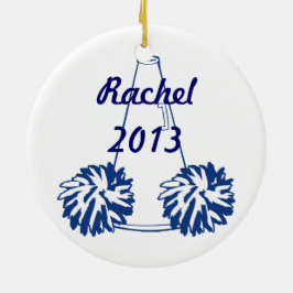 Aangepast marineblauw-ornament keramisch ornament