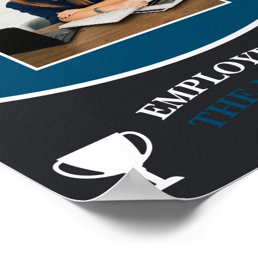 Aangepast marineblauw werknemer van het Afbeelding Poster (Hoek)